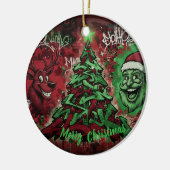 Graffiti Christmas Round Ornament (Links)