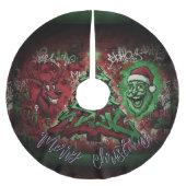 Graffiti Christmas Tree Skirt 44" Kerstboom Rok (Voorkant)