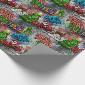 Graffiti Christmas Wrapping Paper Cadeaupapier (Hoek)