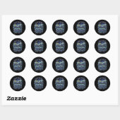 Graffiti CL van 2025 Senior 2025 Afstuderen Terug Ronde Sticker (Vel)