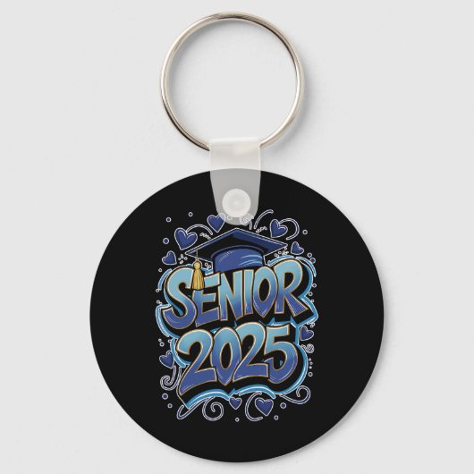 Graffiti CL van 2025 Senior 2025 Afstuderen Terug Sleutelhanger (Voorkant)
