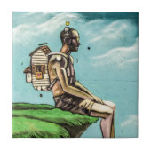 Graffiti cliff edge tegeltje (Voorkant)