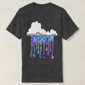 Graffiti Cloud Paarse kunst van LowEndGraphics T-shirt (Design voorkant)