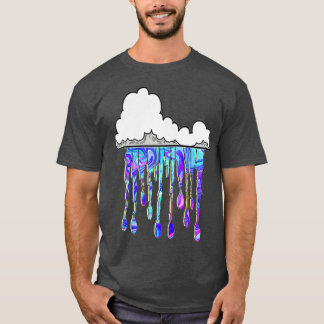Graffiti Cloud Paarse kunst van LowEndGraphics T-shirt