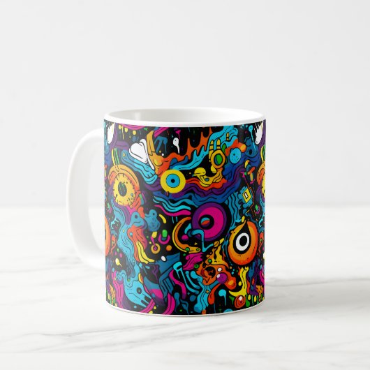 Graffiti Coffee Mok (Voorkant links)