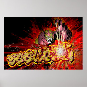 Graffiti, Comic, superheld Poster