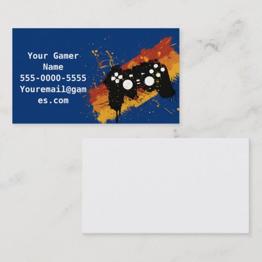 Graffiti Controller Video Game Visitekaartjes (Voorkant / Achterkant)