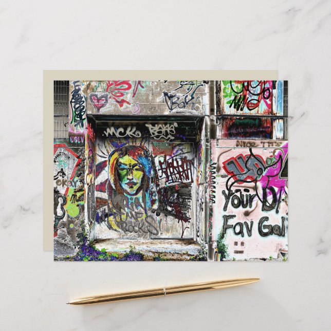 Graffiti Cool Decorative Urban Street Grunge Art (Voorkant / Achterkant in situ)