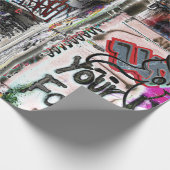 Graffiti Cool Decorative Urban Street Grunge Art Cadeaupapier (Hoek)