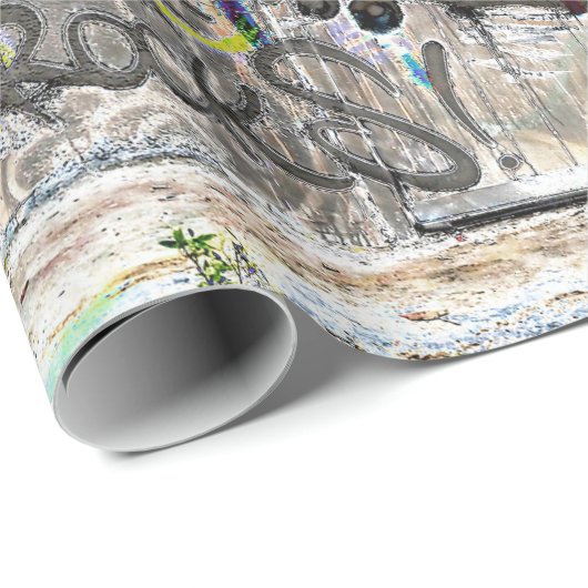 Graffiti Cool Decorative Urban Street Grunge Art Cadeaupapier (Rol Hoek)