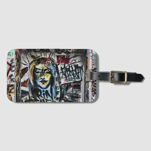 Graffiti Cool Modern Urban Street Art Bagagelabel (Voorkant (horizontaal))