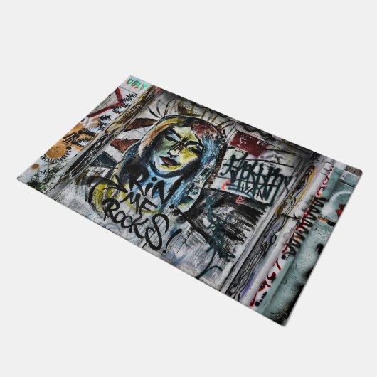 Graffiti Cool Modern Urban Street Art Deurmat (Schuin)