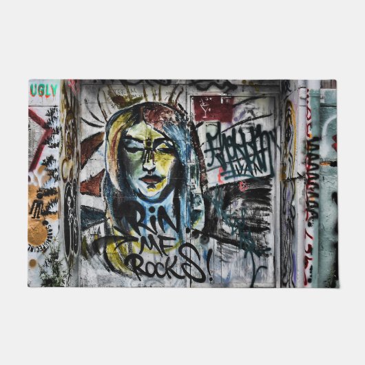 Graffiti Cool Modern Urban Street Art Deurmat (Voorkant)