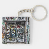 Graffiti Cool Modern Urban Street Art Sleutelhanger (Achterkant)