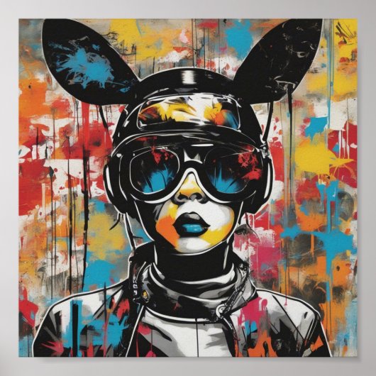 Graffiti Creatief Kleurrijk Wall Art Poster (Voorkant)