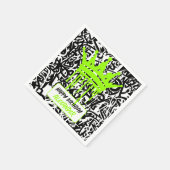 Graffiti Crown Black Green Happy Birthday Servet (Hoek)