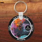 Graffiti Custom Recovery Milestone Gift Sleutelhanger (Voorkant)