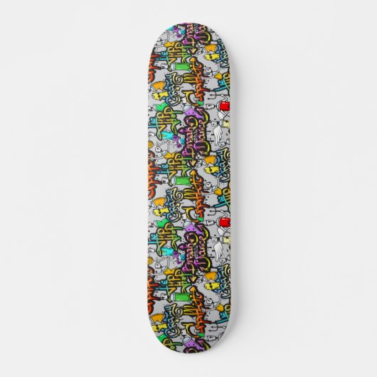 Graffiti Dance Hip Hop Pattern Urban Persoonlijk Skateboard (Voorkant)