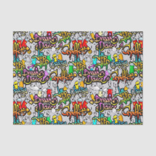 Graffiti Dance Hip Hop Pattern Urban Tissuepapier