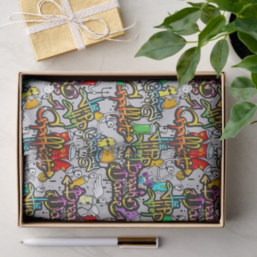 Graffiti Dance Hip Hop Pattern Urban Tissuepapier (Geschenk)