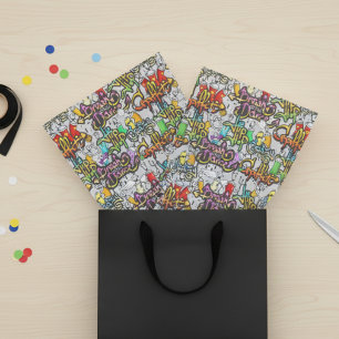 Graffiti Dance Hip Hop Pattern Urban Tissuepapier