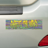 Graffiti De Bumpersticker van de wereld (Op auto)