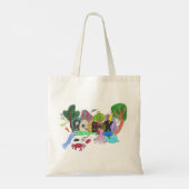 Graffiti Design #1 'ROCK' in kleur op Canvas tas (Achterkant)