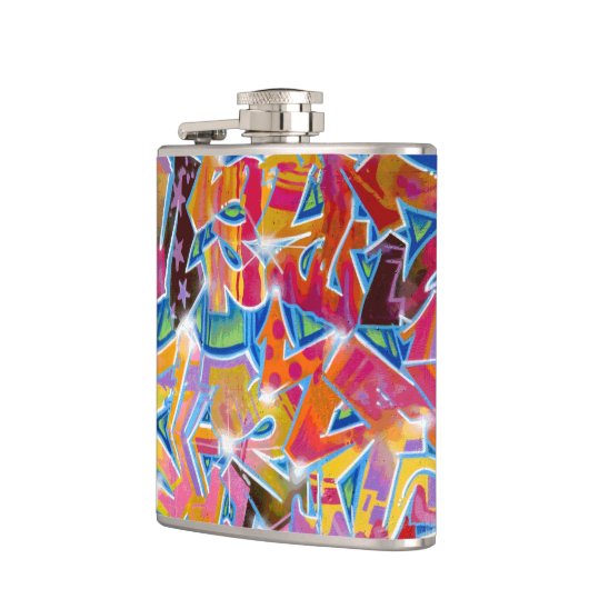 Graffiti Design Flask Heupfles (Links)