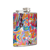 Graffiti Design Flask Heupfles (Rechts)