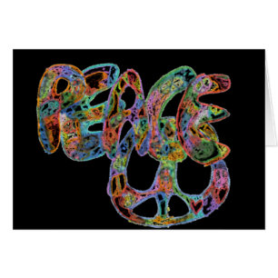 Graffiti Design Peace Card; Helder