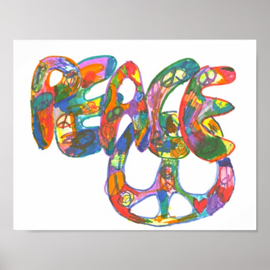 Graffiti Design Peace Poster (Voorkant)