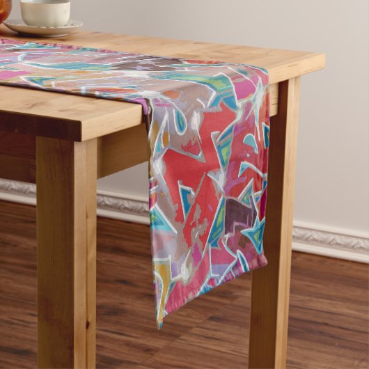 Graffiti Design Table Runner Korte Tafelloper (Voorbeeld)