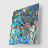 Graffiti design wandklok (Hoek)