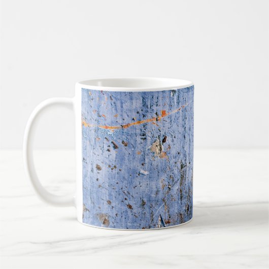 Graffiti devanagari, met wandbekleding koffiemok (Links)