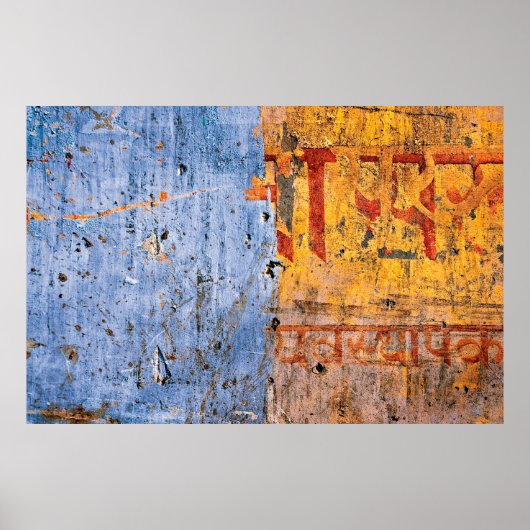 Graffiti devanagari, met wandbekleding poster (Voorkant)