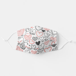 Graffiti doedle harst schattige meisjes stoffen mondkapje