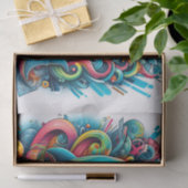 Graffiti Dolfijn Regenboog van kleuren Decoupage Tissuepapier (Geschenk)