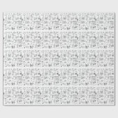 Graffiti Doodles: Punk muziek krabbelen Cadeaupapier (Vlak)