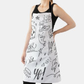 Graffiti Doodles: Punk muziek krabbelen Schort (Insitu)