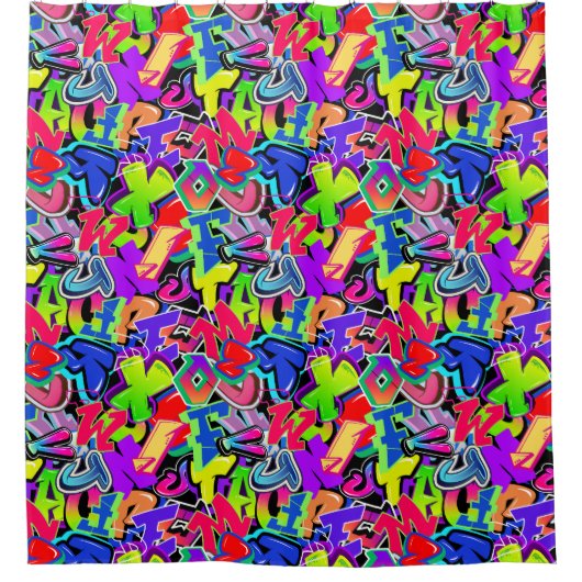 Graffiti Douchegordijn (Voorkant)