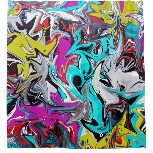 Graffiti Douchegordijn (Voorkant)