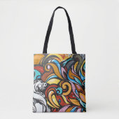 Graffiti Draak Tote Bag (Voorkant)