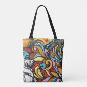 Graffiti Draak Tote Bag (Achterkant)