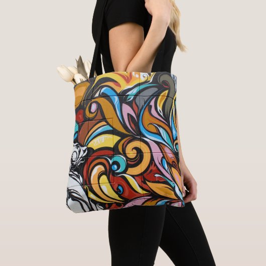 Graffiti Draak Tote Bag (Dichtbij)