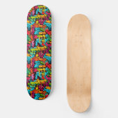 Graffiti, druipende verf persoonlijk skateboard (Voorkant)
