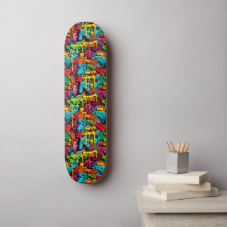 Graffiti, druipende verf persoonlijk skateboard