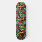 Graffiti, druipende verf persoonlijk skateboard (Voorkant)