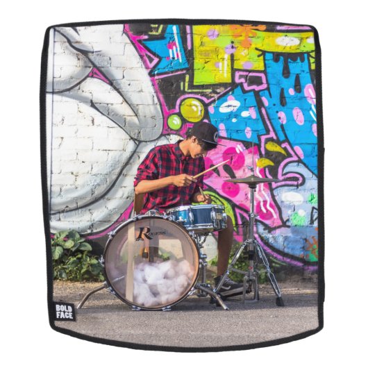 Graffiti Drummer Cool All-Over Printed Backpack (Verwijderbaar gezicht)