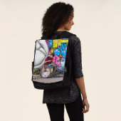 Graffiti Drummer Cool All-Over Printed Backpack (Gedragen)