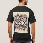 Graffiti-druptypografie-T-shirt T-shirt (Achterkant)